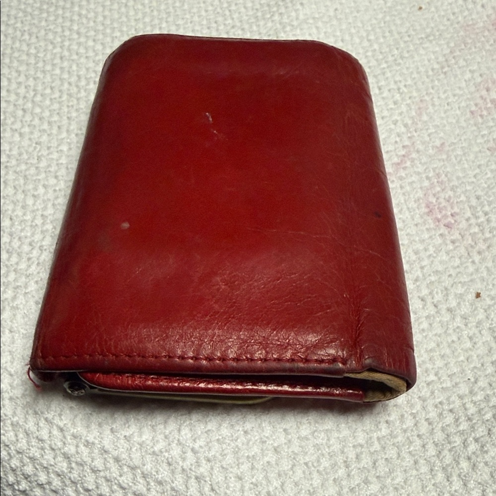 HOBO Cherry Red Leather Wallet